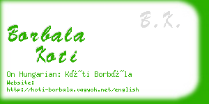 borbala koti business card